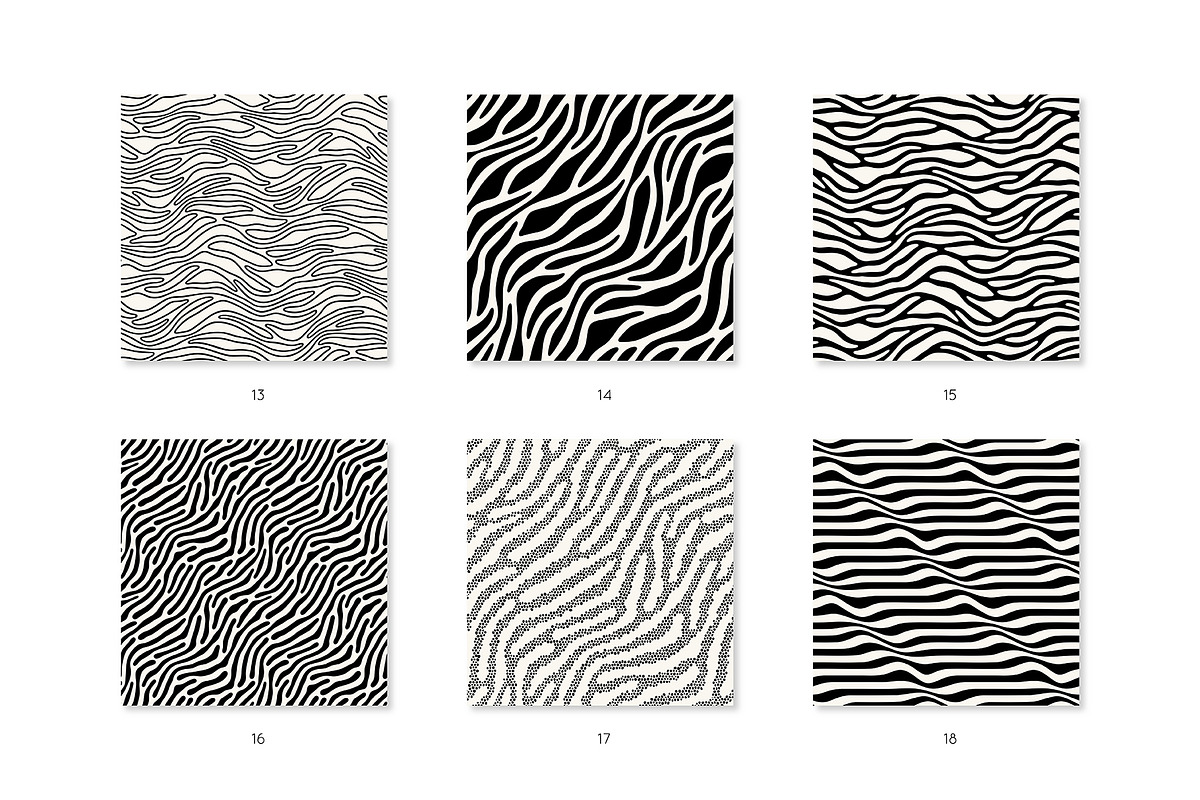Smoothed Seamless Patterns Set, a Pattern Graphic by Curly_Pat (Photo 5 of 8)