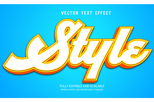 Style Vector 3d Editable Text Effect