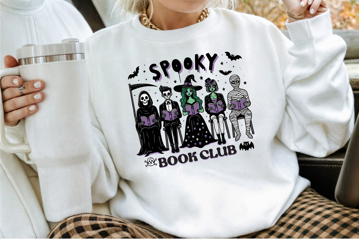 Spooky Book Club, Bookish Halloween, an Illustration by Sublimation Artist (Photo 8 of 9)