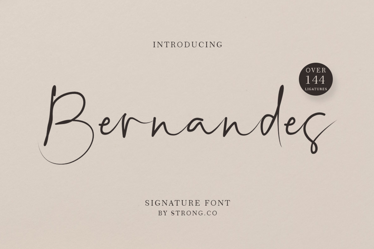Bernandes Script, a Handwritten Font by Strong.co (Photo 1 of 8)