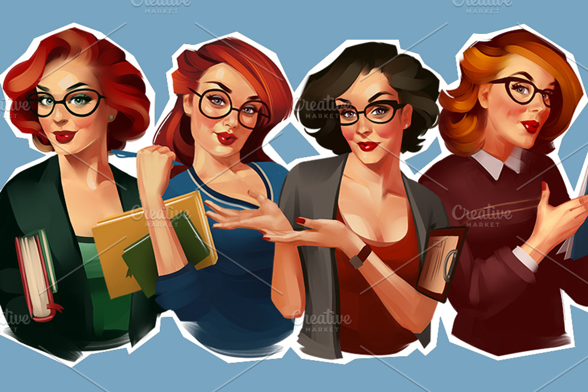 Business Pin-up girls, an Education Illustration by Ira Cvetnaya (Photo 1 of 8)