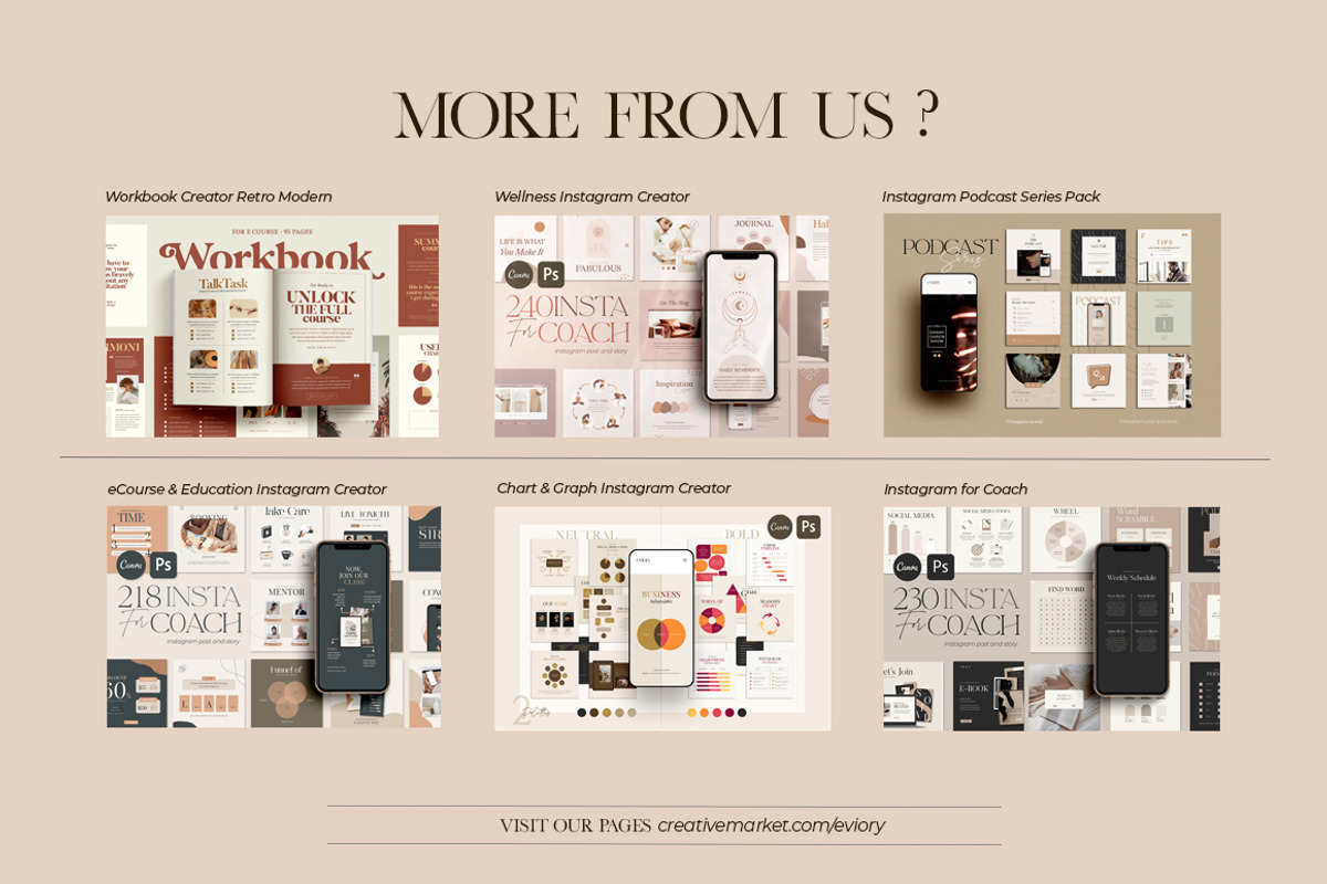 WorkBook Creator for Coach CANVA PS, a Magazine Template by Eviory (Photo 49 of 49)