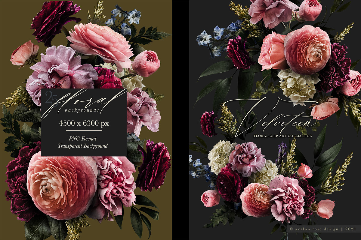 Velveteen Floral Clip Art Collection, an Object Graphic by Eclectic Anthology (Photo 6 of 19)