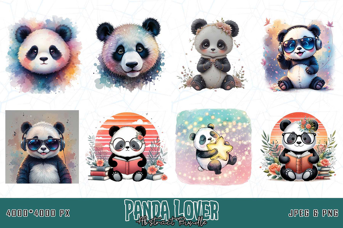 20 Groovy Panda T-shirt Bundle, an Object Illustration by Sofia's Fashion (Photo 2 of 3)