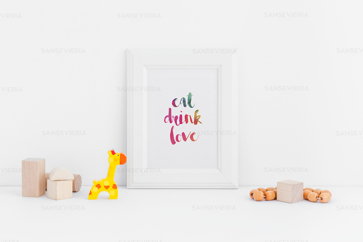 Nursery mockup A4 A5 A6 A3, a Print Template by Grace White (Photo 4 of 4)
