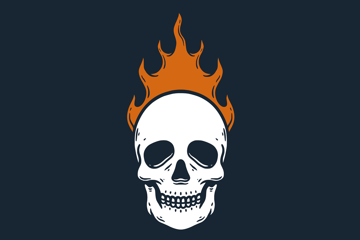 Broken Skull Illustration, an Object Illustration by Decoconio Design (Photo 3 of 3)