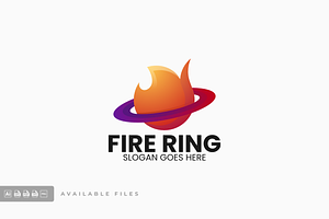 Fire Ring Gradient Colorful Logo, a Branding & Logo Template by ivan_artnivora