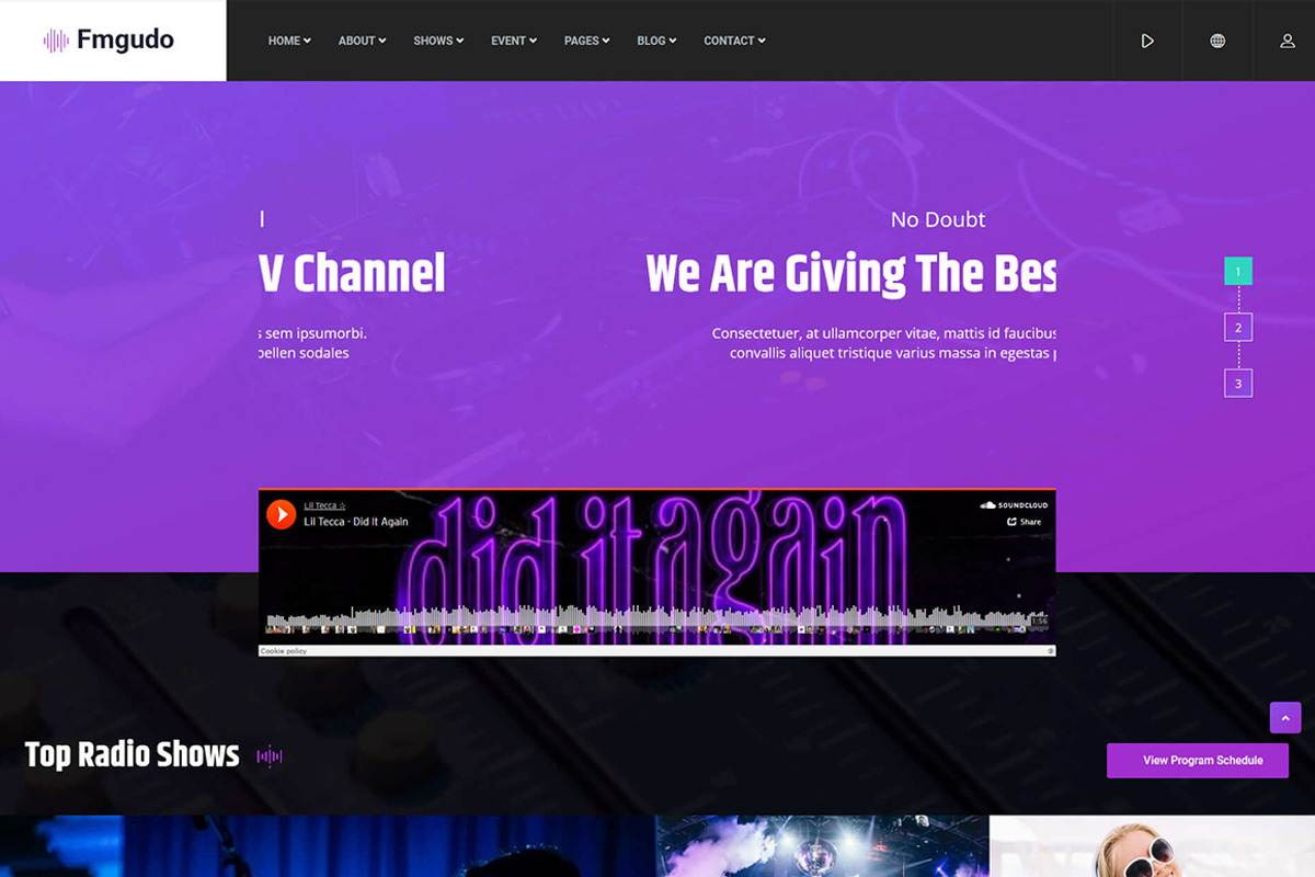 Fmgudo - Online Radio Template, a HTML Template by THESOFTKING (Photo 2 of 4)