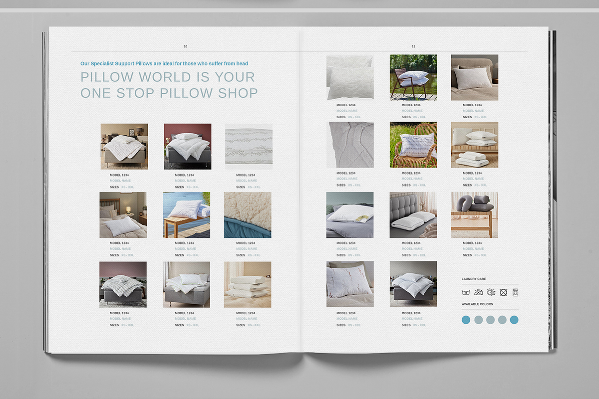 Pillow Catalog Brochure Template, a Brochure Template by Boris Cupac (Photo 6 of 7)
