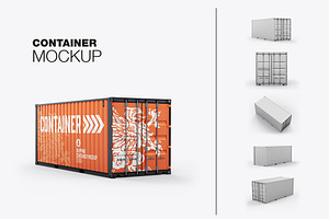 Shipping Container Mockup Set