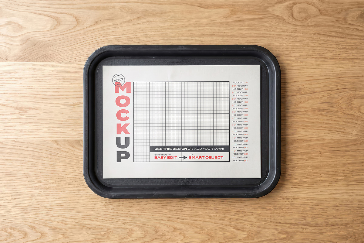 Serving Paper Tray Mockups, an Advertising Mockup by Luuqas Design (Photo 2 of 4)