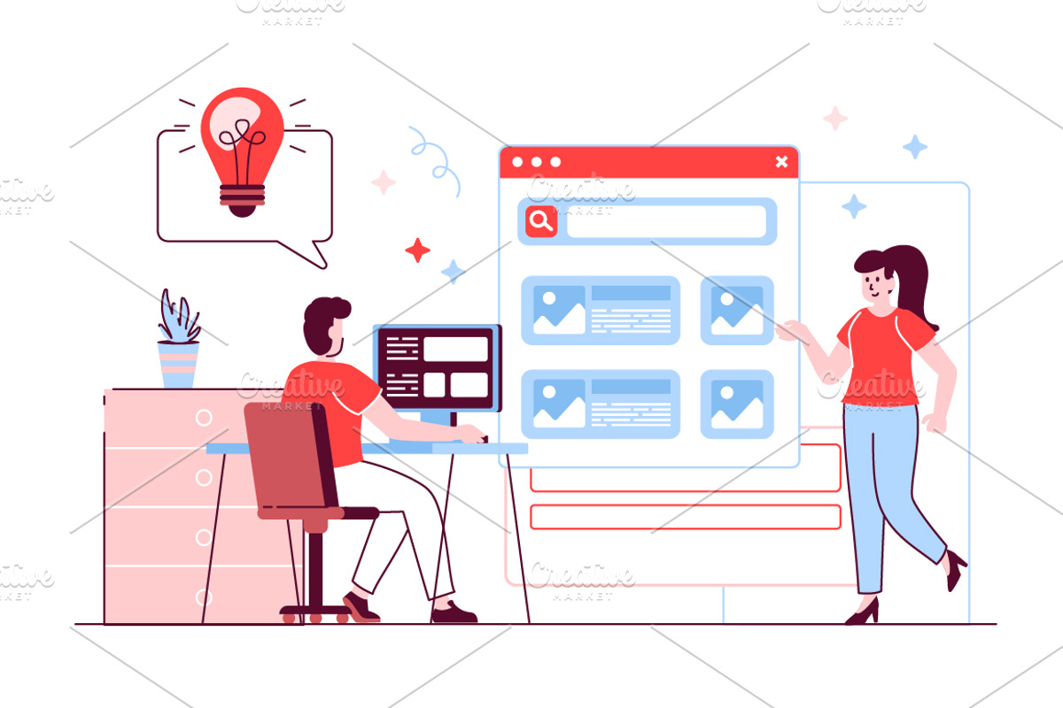 Flat Line Web Illustrations, a Templates & Theme by alexdndz (Photo 11 of 25)