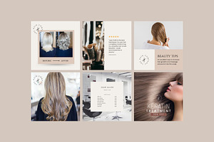 Luxury Hair Salon Instagram Grid