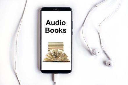 Smartphone with Audiobooks collectio, a Photo by wr7 Media