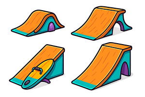 Various surfboard ramps designed for, a Sport Illustration by ZinetroN