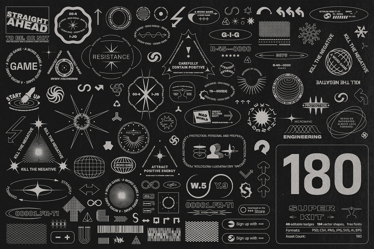 Editable Logo Badge, Shapes Kit, a Poster Template by softulka (Photo 1 of 6)