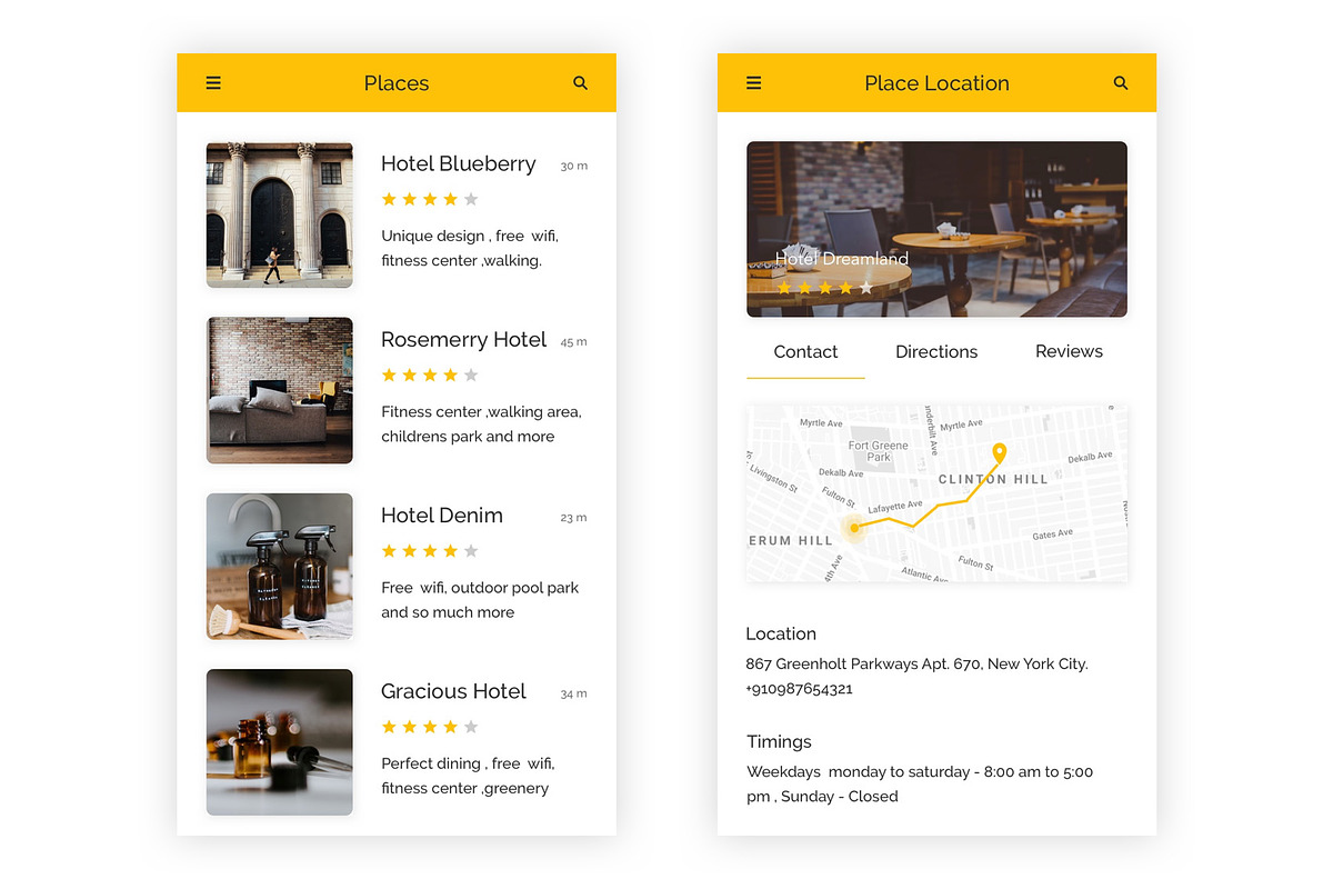 Directory - Search Listing XD App, an UI Kit Template by themelove (Photo 6 of 9)