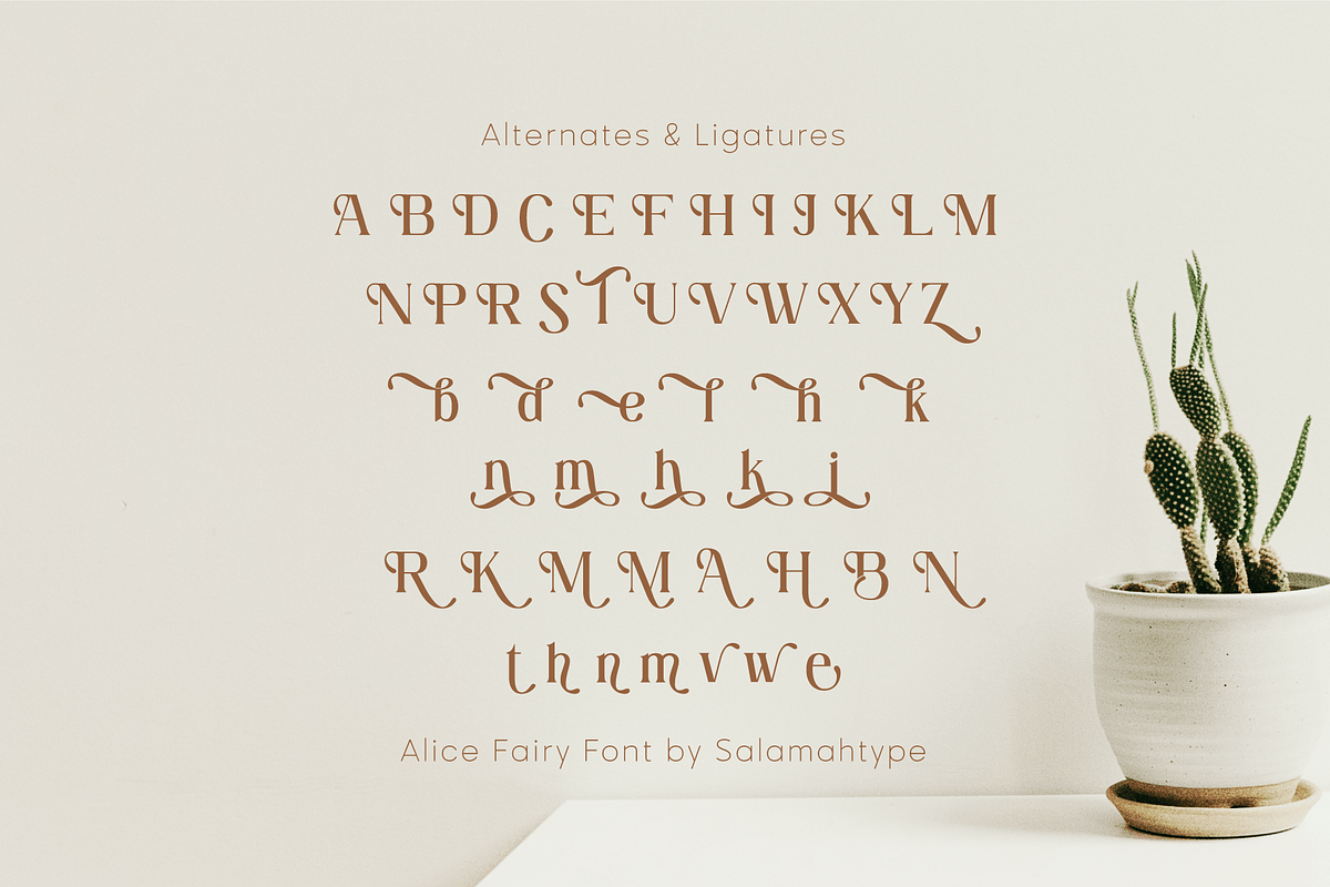 Alice Fairy - Beautiful Font, a Serif Font by Salamahtype (Photo 7 of 8)