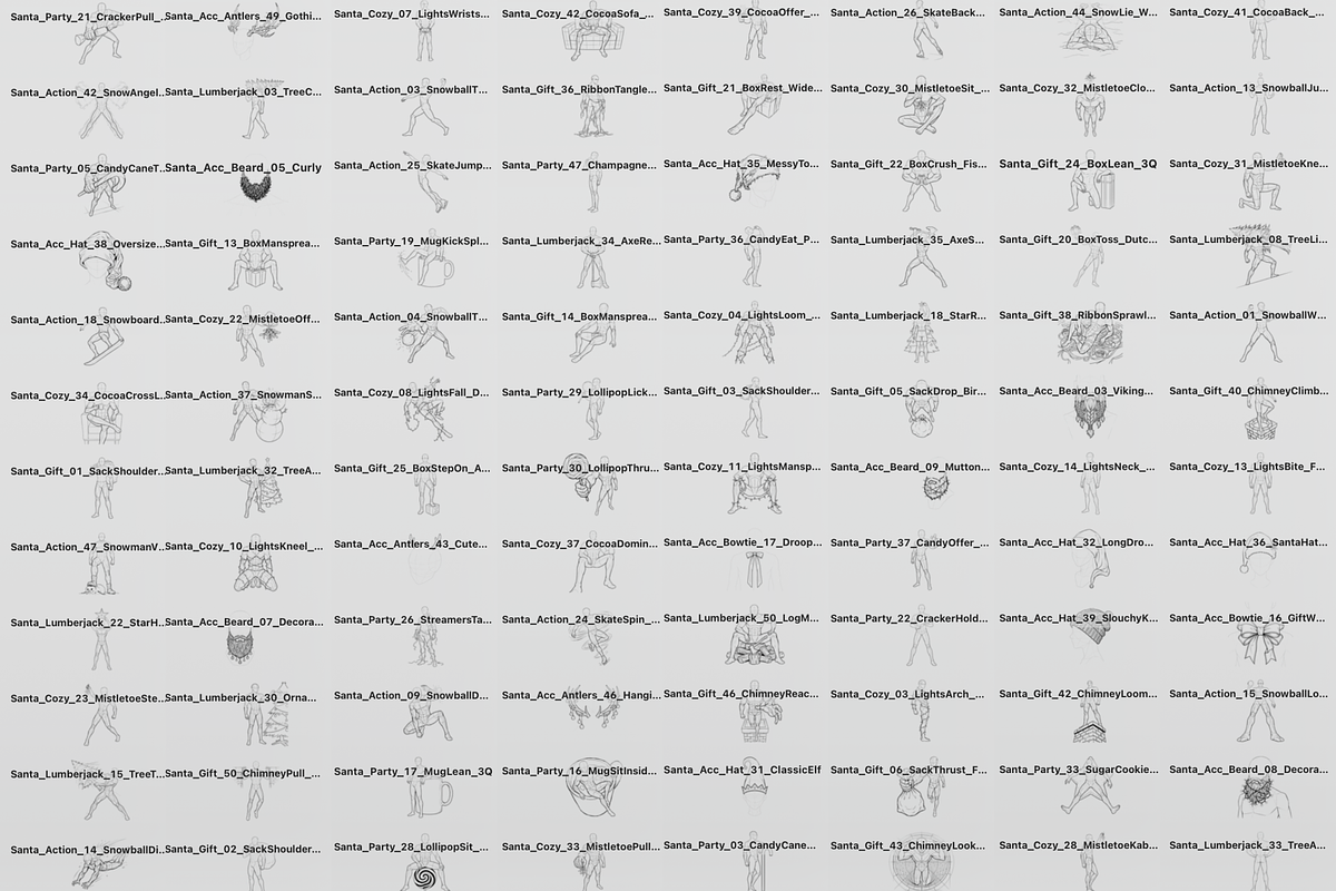 220 Hot Santa Bases, a Brush Add-On by Selentaori Studio (Photo 2 of 12)