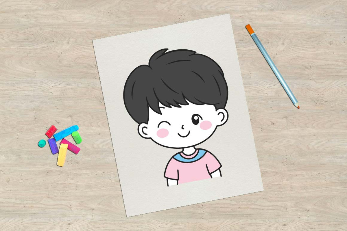 28 Cute Boy Kid Cartoon Character, a Person Illustration by jongcreative (Photo 7 of 7)