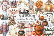 Boho Halloween Trick or Treat PNG, an Illustration by Designking (Thumbnail 1 of 4)