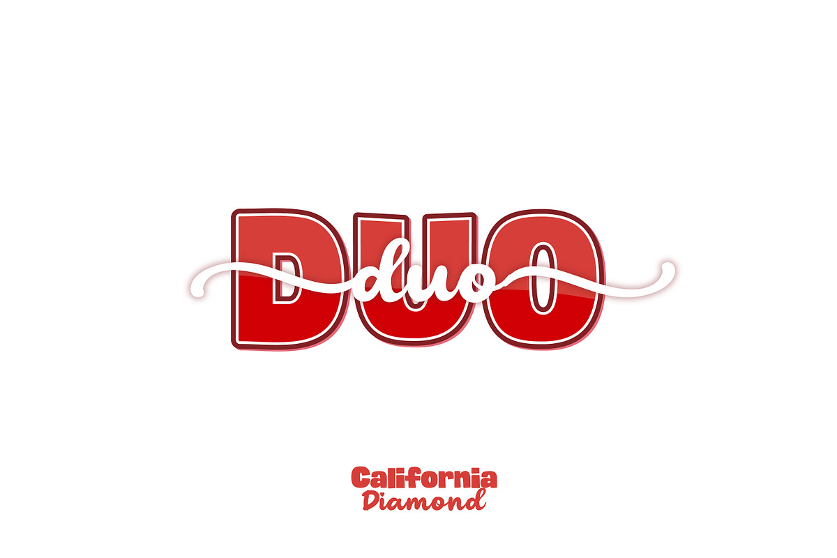 California Diamond Duo font, a Sans Serif Font by MaxArt Foundry (Photo 2 of 9)