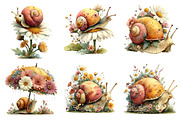 Whimsical Daisy Snail Clipart, a Seasonal Illustration by Designworld (Thumbnail 4 of 10)