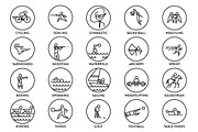20 Minimal Olympic Vector Icons, an Outline Icon by Kursat Unsal (Thumbnail 3 of 7)