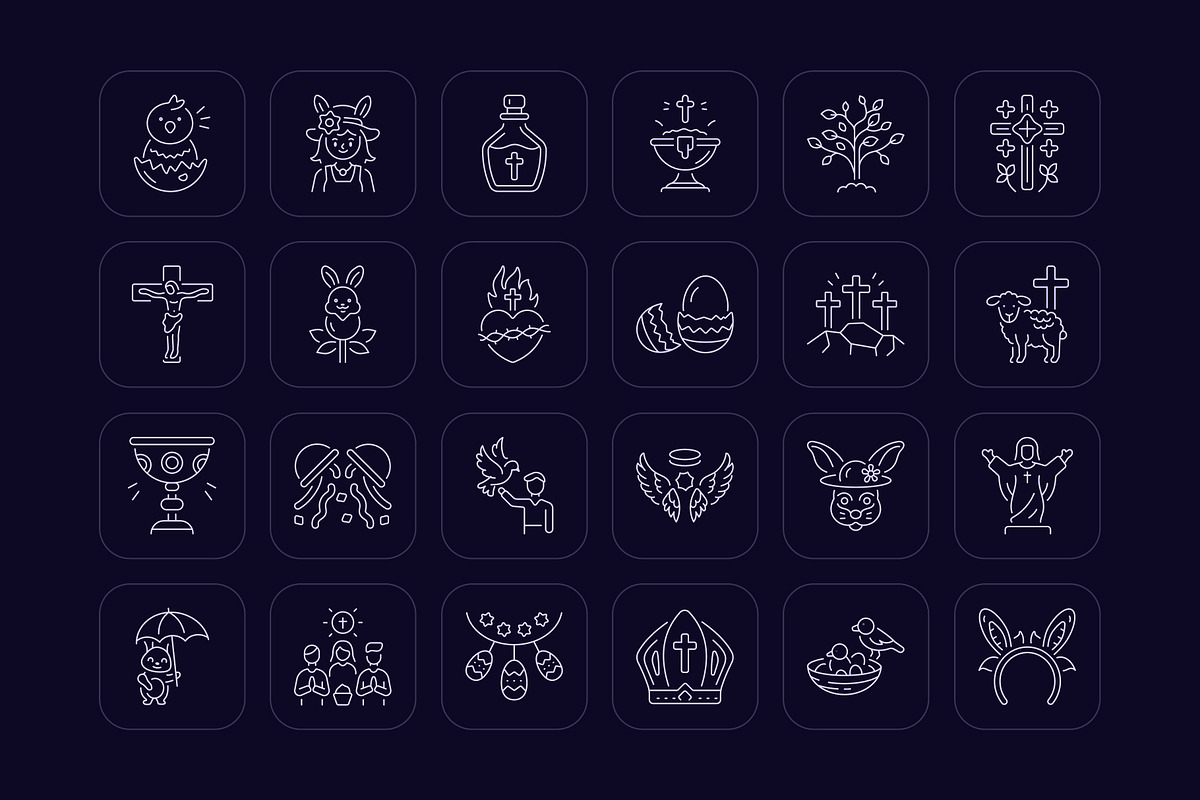 Easter Icons Collection, an Outline Icon by Prosymbols (Photo 6 of 8)