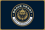 Gold Roaring King Lion Logo, a Branding & Logo Template by Suhandi (Thumbnail 1 of 4)