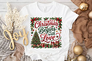 Christmas Begins With Love PNG, a Seasonal Illustration by DreamPrint404 (Thumbnail 5 of 6)