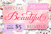 Beautiful Special Bundle, a Handwritten Font by Yoga Letter (Thumbnail 1 of 24)