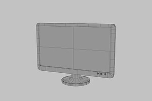 TV Screen Monitor, Simple Cartoon