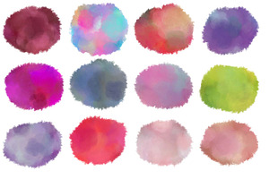 Watercolor Splashes Clipart Vol2