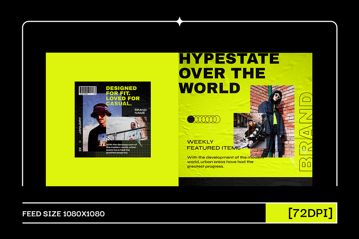 Inlow Urban Instagram Template, a Social Media Template by Creatchees.std (Photo 2 of 5)