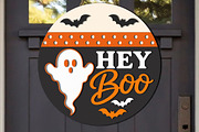 Hey Boo Ghost Halloween Laser Cut, an Object Graphic by OK Design (Thumbnail 2 of 3)