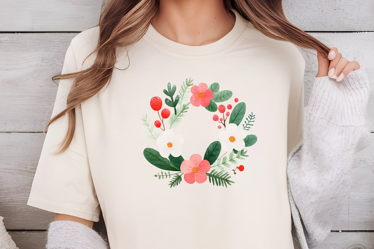 Watercolor Beautiful Floral Border P, an Illustration by DreamCafeArt (Photo 5 of 6)