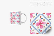 floral tile seamless pattern, a Pattern Graphic by Pink Studio Art (Thumbnail 3 of 5)