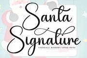 Santa Signature | Script Font, a Handwritten Font by Scratchones (Thumbnail 1 of 9)