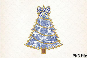 Chinoiserie Coquette Glitter Christm, a Seasonal Illustration by YA Design