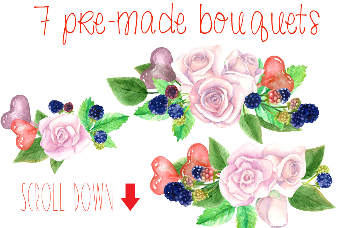 Watercolor Floral BUNDLE, an Illustration by WBS Design (Photo 15 of 27)
