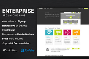 Enterprise Modern App Landing Page