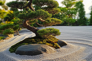 Tranquil modern Japanese Zen garden, an Architecture Photo by MistyDay