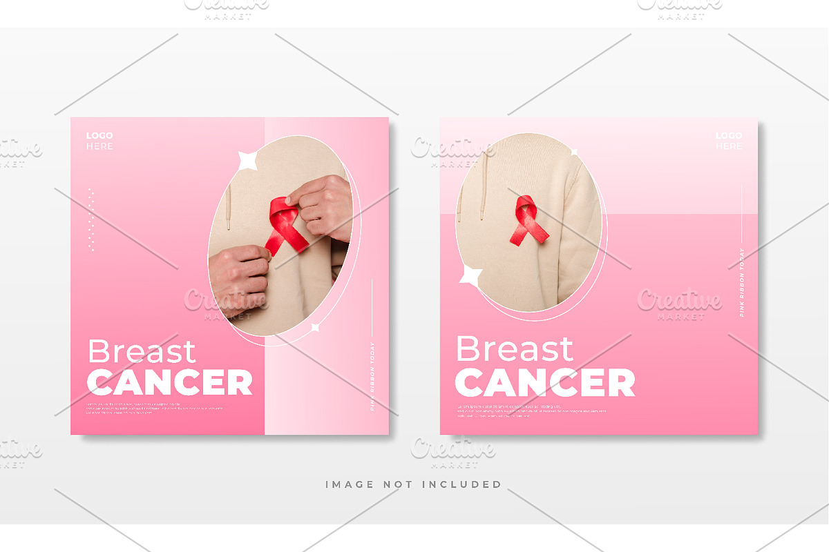 Breast Cancer awareness month, a Social Media Template by Vervenaaa3