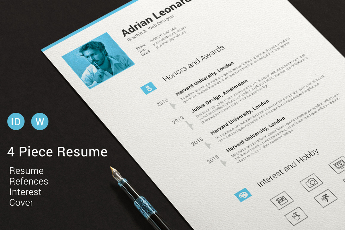 4 Pieces Resume, a Resume Template by sz81 (Photo 2 of 4)