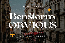 Benstorm Obvious - Organic Serif