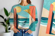 Sea Side Modern Cubist Abstract, a Decorative Illustration by Sharon Schwalbe (Thumbnail 3 of 5)