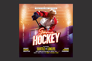 Ice Hockey Game Flyer, a Flyer Template by DSGraphicDesign (Thumbnail 1 of 2)