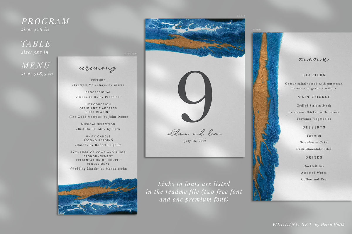 On the coast - wedding set, an Invitation Template by Helen Halik art (Photo 4 of 5)