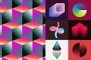 Blender 2: 160 Gradient Blend Shapes, an Object Graphic by RuleByArt (Thumbnail 18 of 23)
